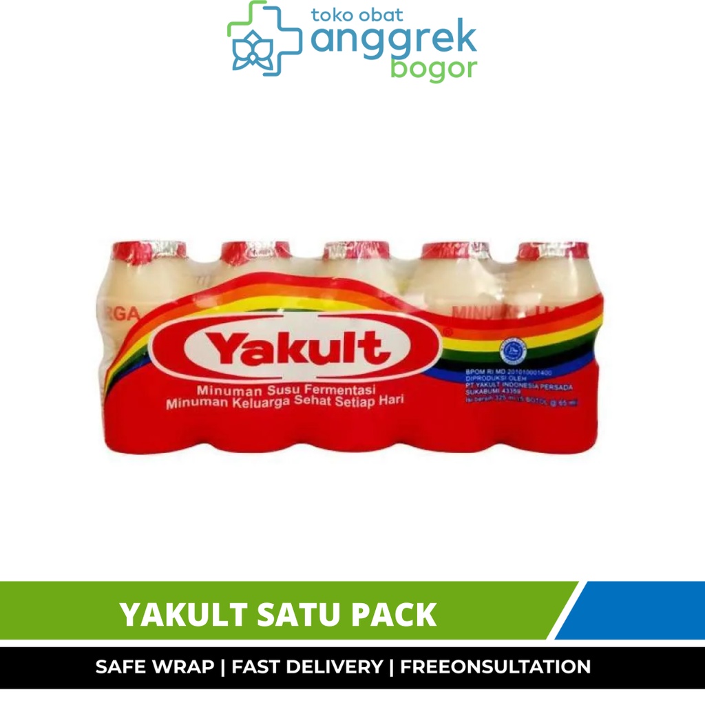 

YAKULT SATU PACK/MINUMAN YOGHURT BERKUALITAS/BERMANFAAT UNTUK KSEHATAN TUBUH