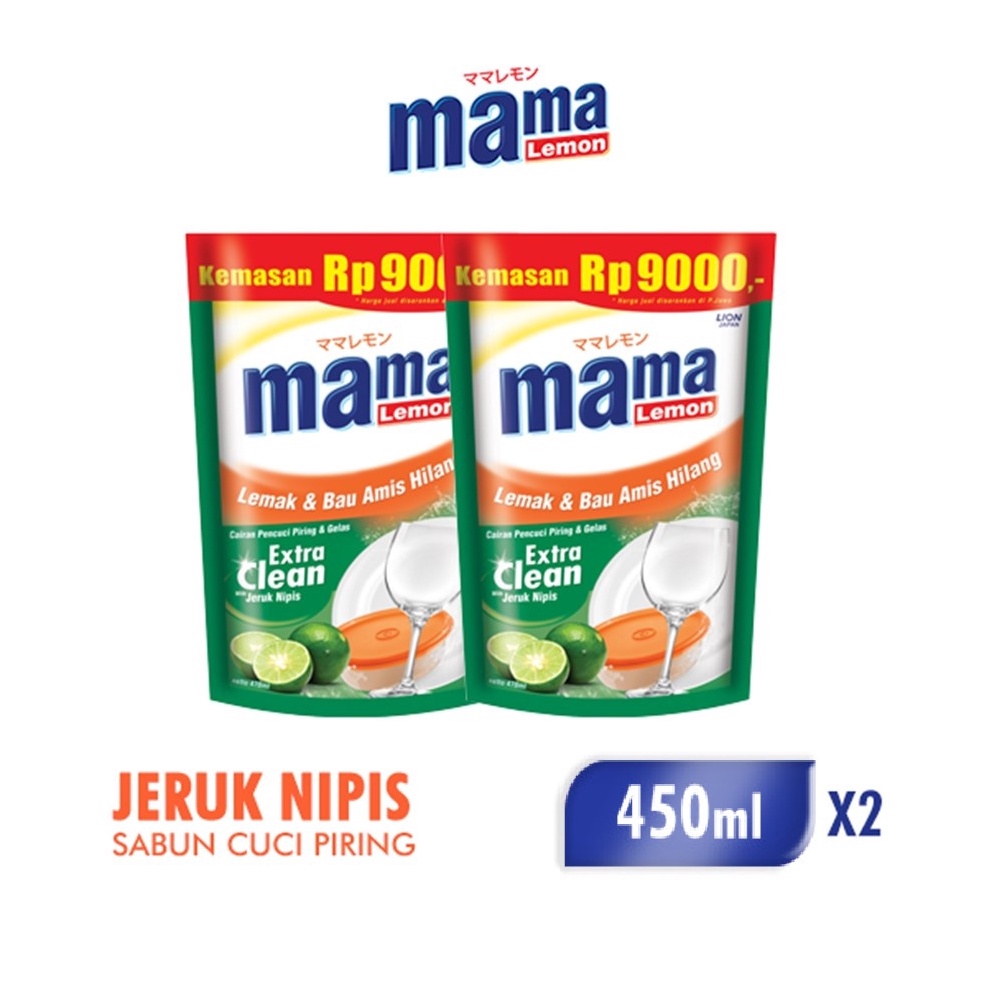 97 Mama Lemon Jeruk Nipis Pouch 450 ml Twinpack Seller
