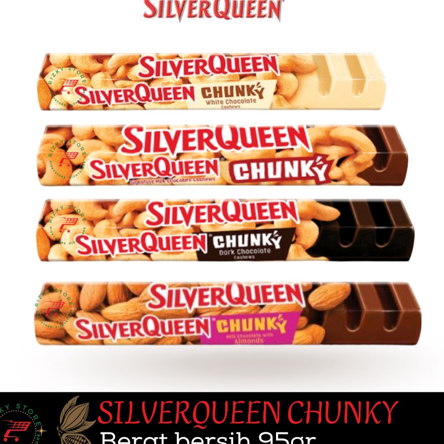 

➷➷✻✫ Chunky Bar SilverQueen cokelat 95 Gram Varian Mede / Almond Model Terkini