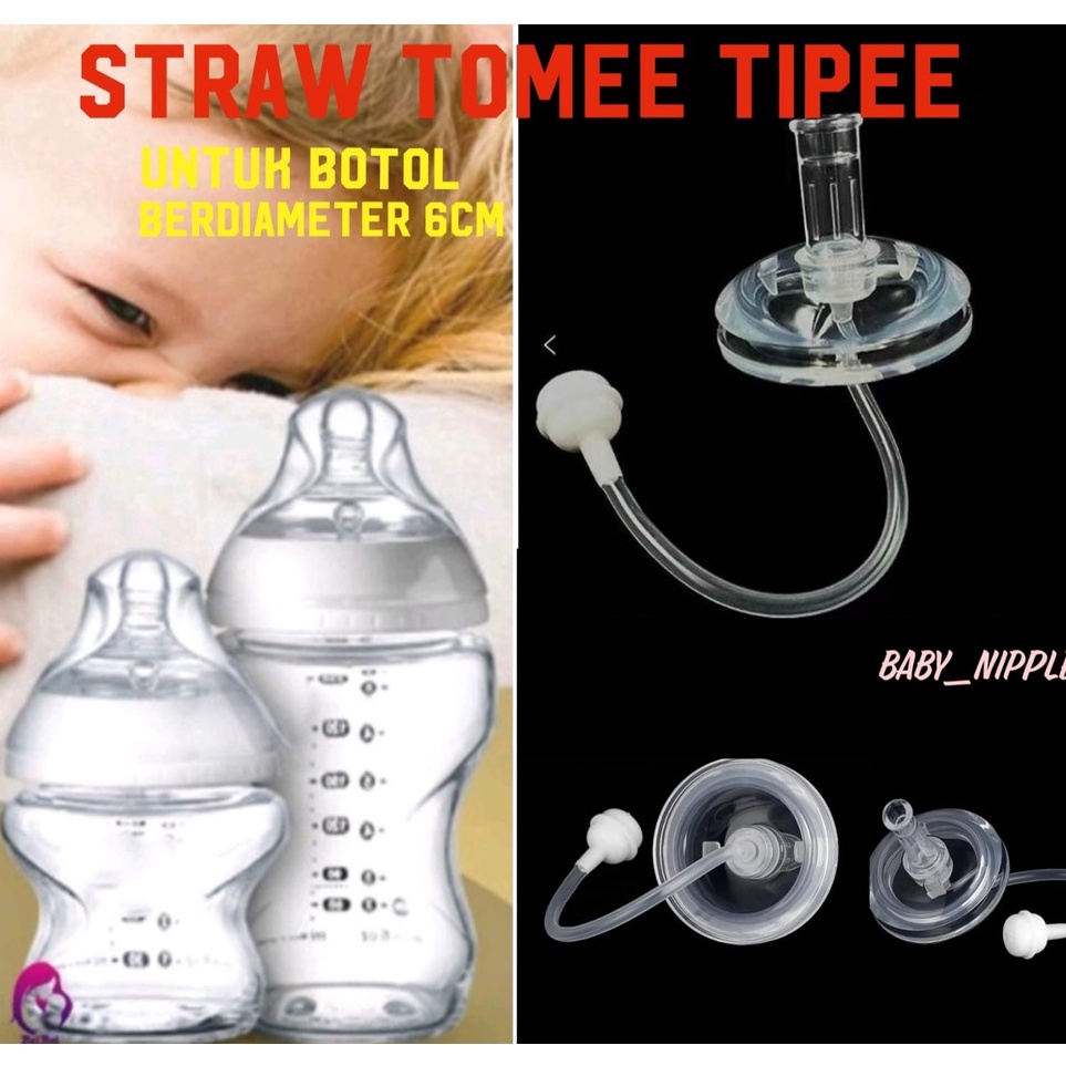 ➷ Sedotan Pengganti Nipple untuk Tommee tippee/Straw Tomee tippee/Straw 6 cm ❆ ➱