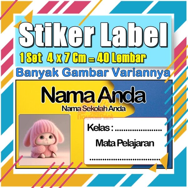 

Stiker Label Nama Buku Pelajaran Anak Karakter Hewan Lucu Cute Murah Sticker Kecil Banyak 20 Lembar Anime Vol-5