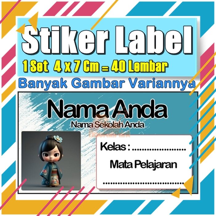 

Stiker Label Nama Buku Pelajaran Anak Karakter Hewan Lucu Cute Murah Sticker Kecil Banyak 20 Lembar Anime Vol-265