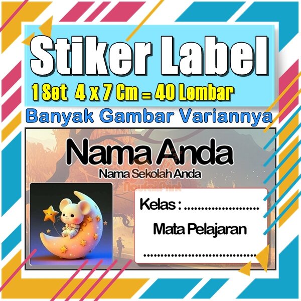 

Stiker Label Nama Buku Pelajaran Anak Karakter Hewan Lucu Cute Murah Sticker Kecil Banyak 20 Lembar Anime Vol-397