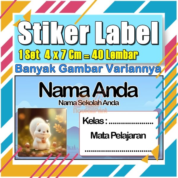 

Stiker Label Nama Buku Pelajaran Anak Karakter Hewan Lucu Cute Murah Sticker Kecil Banyak 20 Lembar Anime Vol-456