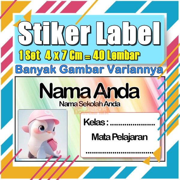 

Stiker Label Nama Buku Pelajaran Anak Karakter Hewan Lucu Cute Murah Sticker Kecil Banyak 20 Lembar Anime Vol-487