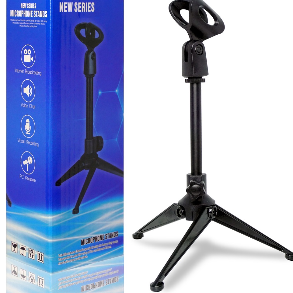 zH Stand Mic Holder Table DH 403 Stand Mic Mini Stand Microphone Noise Bisa Di Stel Tinggi Pendek St