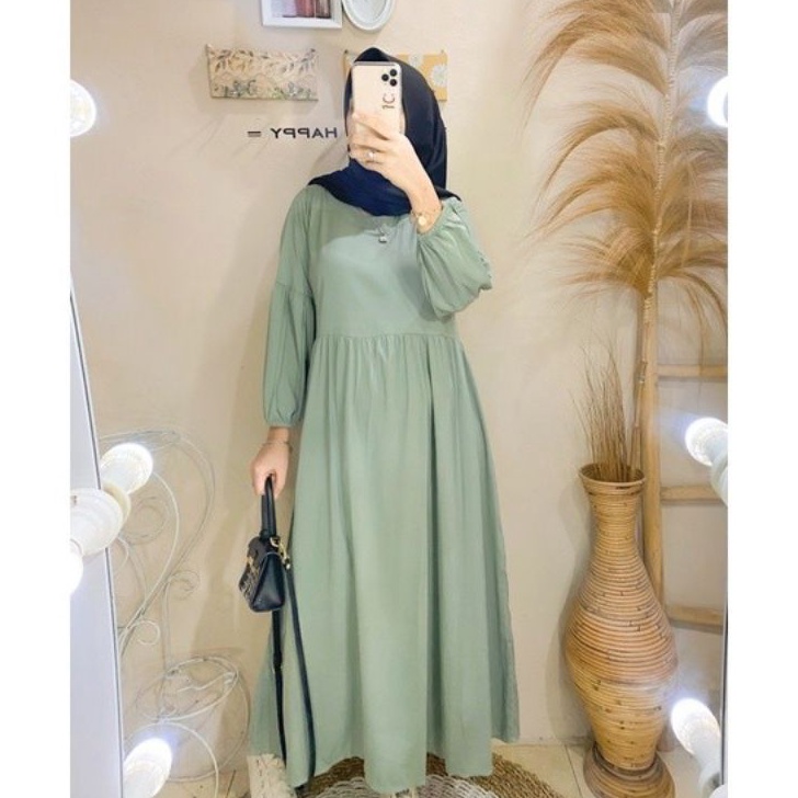 ๒ V 1418 KAYLA gamis remaja terbaru 2022 Gamis midi dress muslimah premium busui friendly Long dress