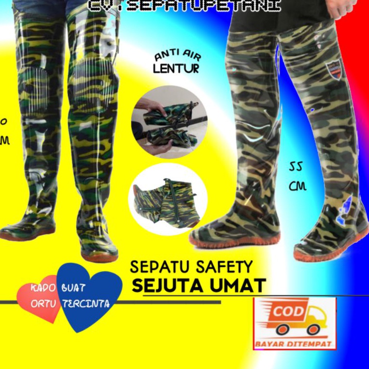 LKJ-T1 Sepatu Boot Boots But Pria Wanita Dewasa Sawah Petani Nelayan Kebun Rawa Tambak Mancing Kebun