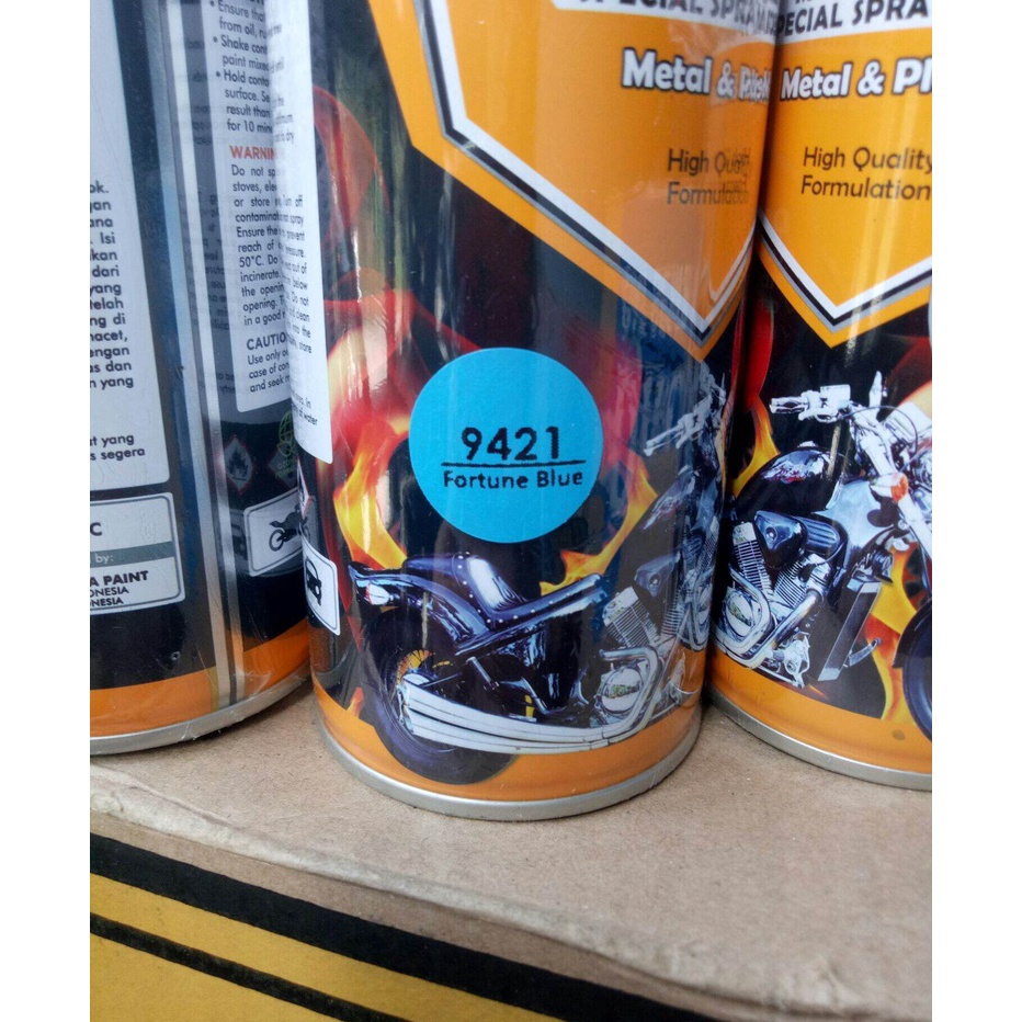 BestSeller Pilok Diton Premium Fortune Blue 9421 400cc biru glossy biru terang pilox biru cat sempro