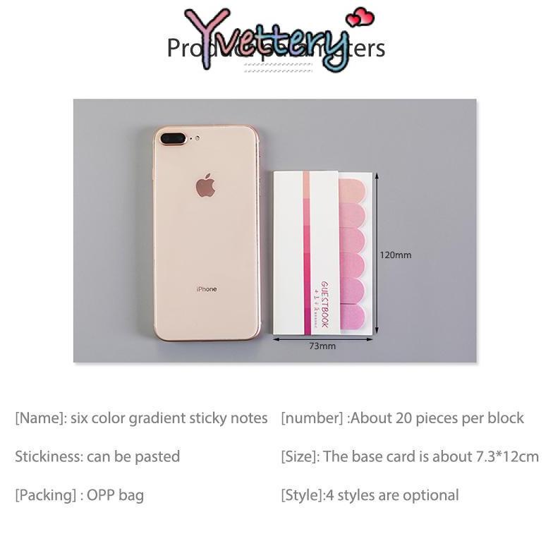 

Terbaik 6 Baris Guestbook Memo Mini Stick Note Sticky Notes Polos / Lucu Kreatif =Notes Siswa Belajar Gradien Catatan Stiker Indeks Catatan Kantor Stiker