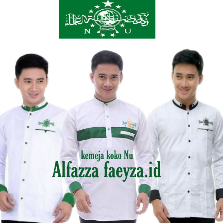 YWFZ8372 TERMURAH  KEMKO NU BESTSELER /KEMEJA KOKO NAHDLATUL ULAMA/KOKO NU LENGAN PANJANG/BAJU KOKO 