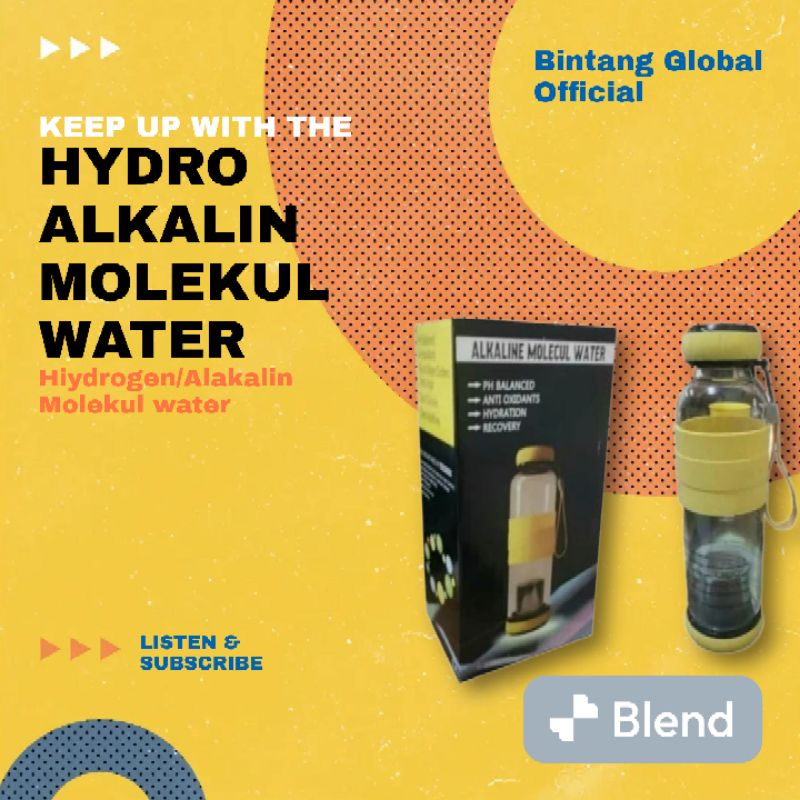 Botol Air Hydro Alkaline molekul water/Air minum Hydrogen Beralkaline/Air minum kesehatan anti