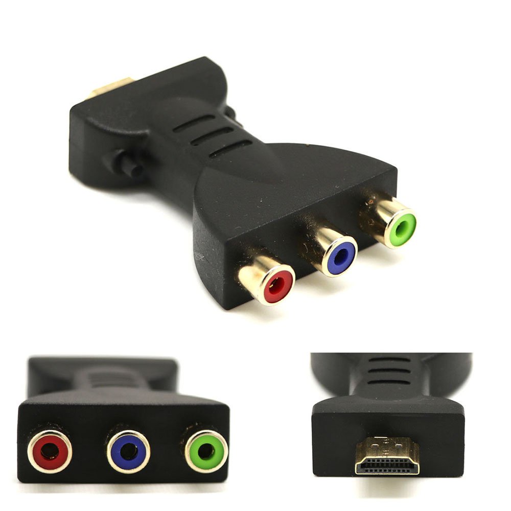 ✅&Gold-plated HDMI-compatible Male to 3 RGB RCA Video Audio Adapter AV Component Converter for 1080P