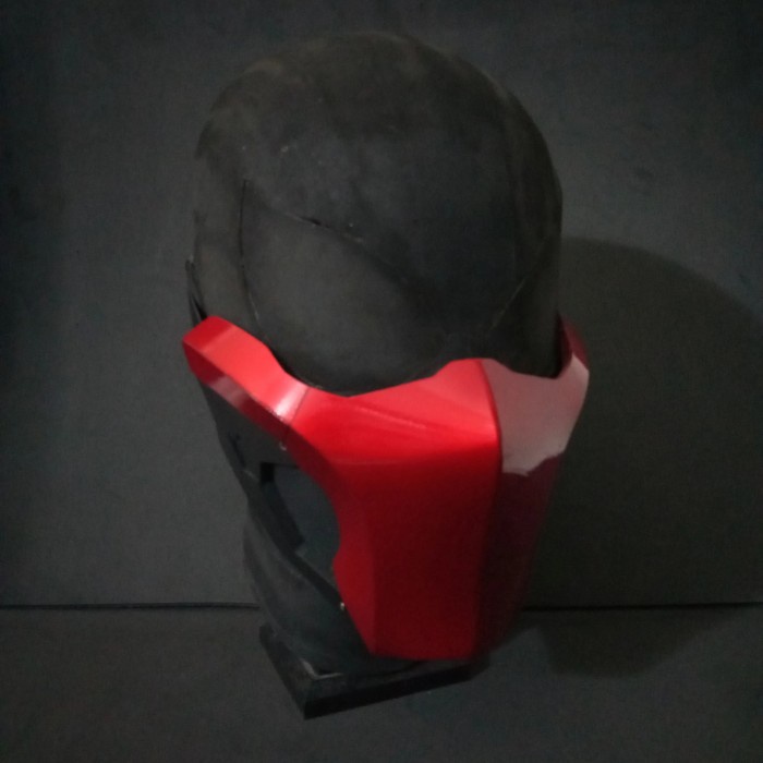 Murah Topeng Masker Cyberpunk Ninja Style - Red Hood Ronin Half Mask