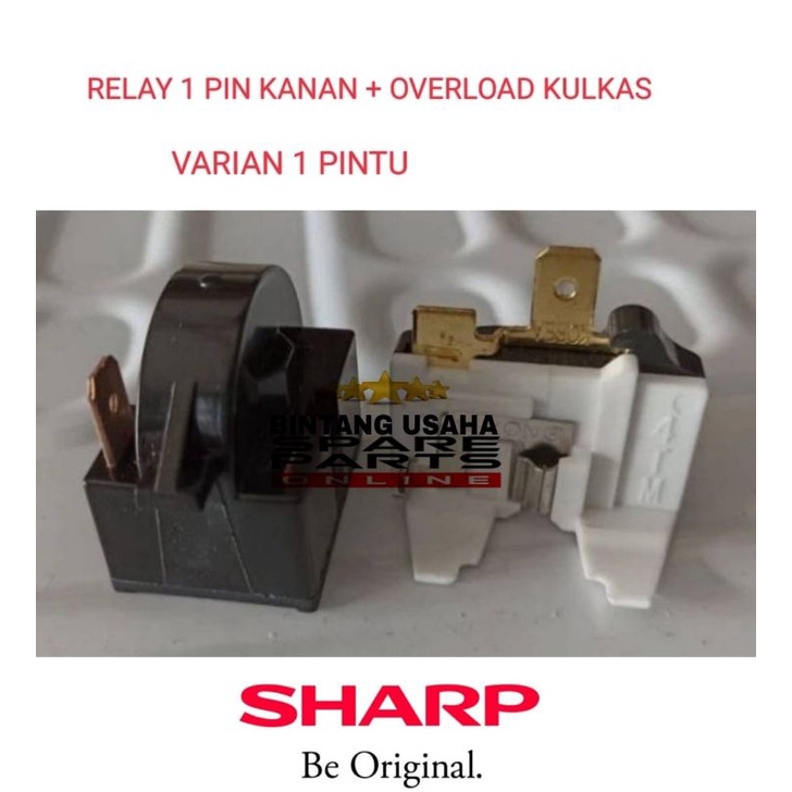 RELAY PTC OVERLOAD KULKAS SHARP 1 PINTU | 2 TABUNG