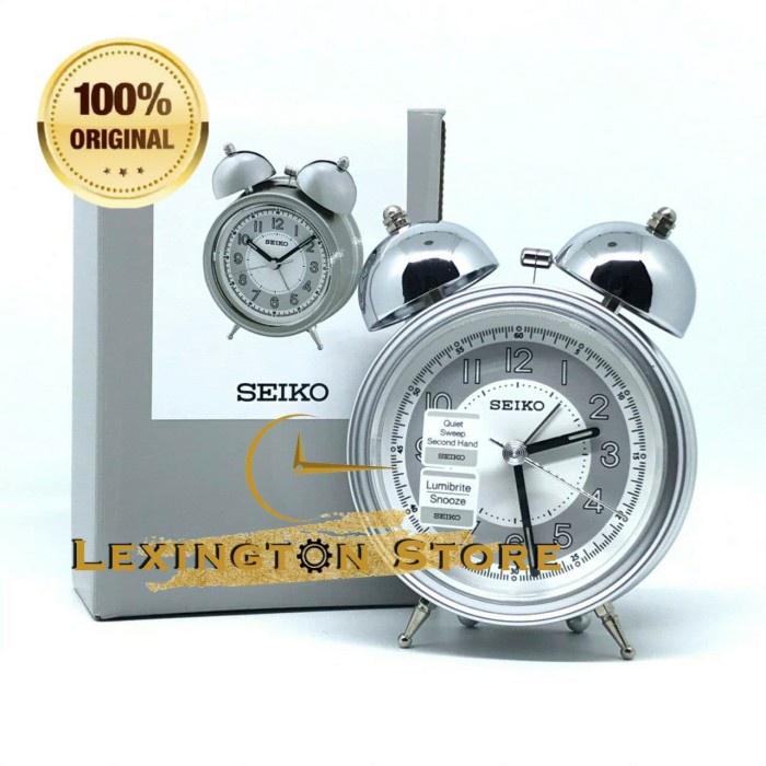 N898U Jam Weker Seiko Qhk035S / Jam Seiko Qhk035R Lumibrite Quiet Sweep A9087