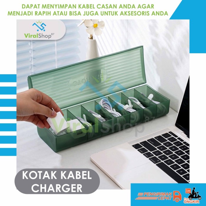 

TERMURAH New Kotak Penyimpanan Kabel Charger HP USB Aksesoris Organizer