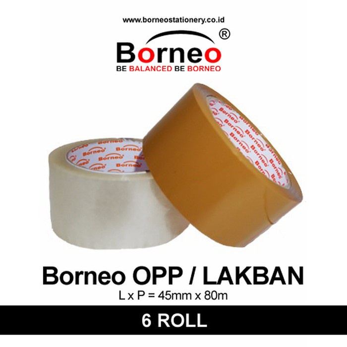 

PROMO LAKBAN BORNEO 2 INCH / 6 PCS / SLOP - BENING