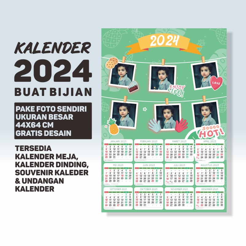 

KALENDER DINDING 44X64 38X54 CUSTOM FOTO UKURAN JUMBO