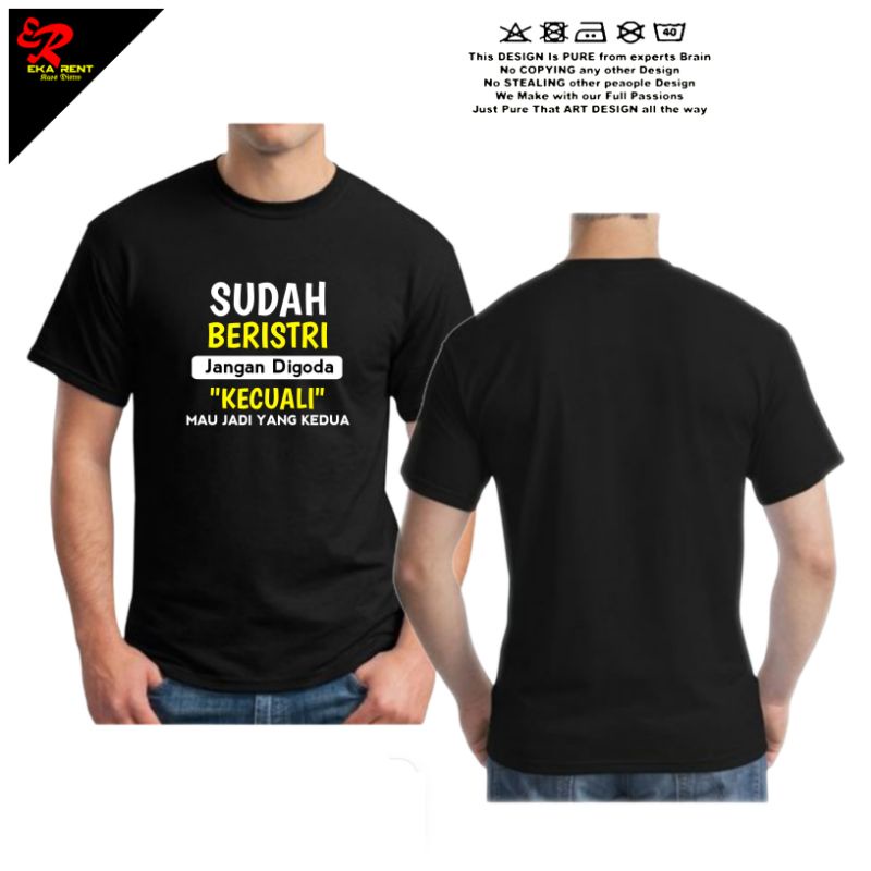 Kaos Sudah Beristri Jangan DiGoda Lengan Pendek