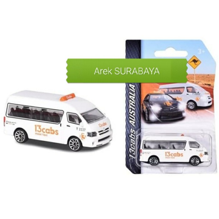 FLASH SALE HIACE DIECAST 1:64 TOYOTA HIACE MINIATUR CAB AUSTRALIA PUTIH TERLARIS