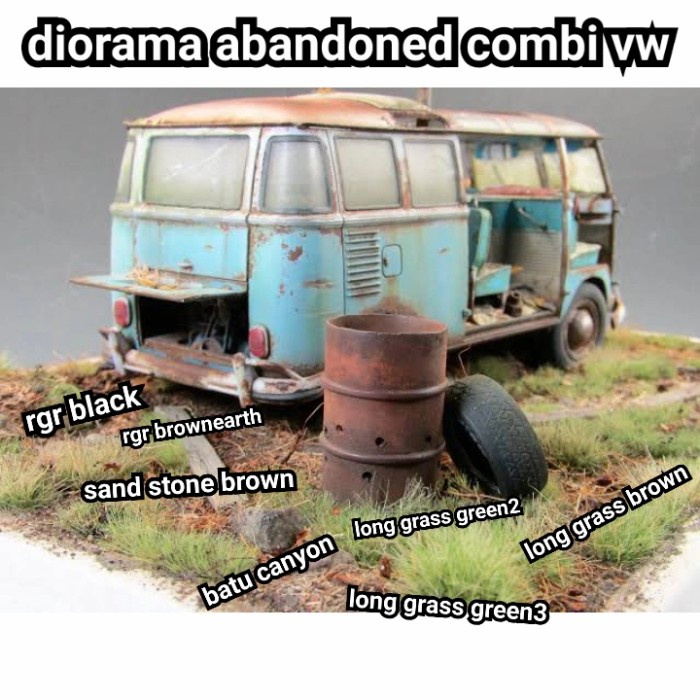 MUST HAVE BAHAN DIORAMA - DIORAMA DIECAST - BAHAN DIORAMA ABANDONED VW TERBARU