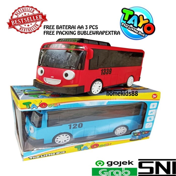 DISKON SPESIAL MAINAN ANAK BUS BIS TAYO MOBIL TAYO MUSIK LAMPU TAYO FREE BATERAI TERMURAH