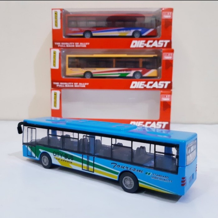 DISKON SPESIAL DIECAST CITY BUS ALLOY PULLBACK - MINIATUR ANAK MOBIL BUS MANIA KOTA TERMURAH