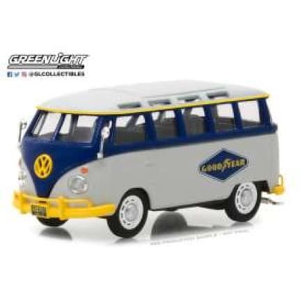 FLASH SALE GREENLIGHT 1/43 VOLKSWAGEN T1 SAMBA BUS - GOODYEAR TIRES TERLARIS