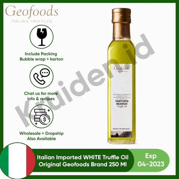 

Italian Imported Premium White Truffle Oil Geofoods Tartufo Bianco