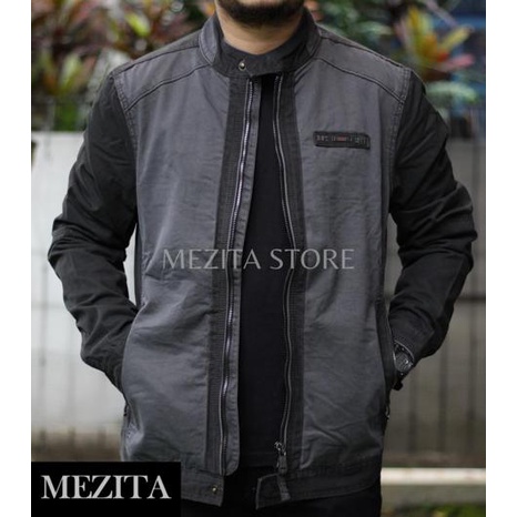 Jaket Bomber Pria Cardinal Casual 324 Hijau Abu