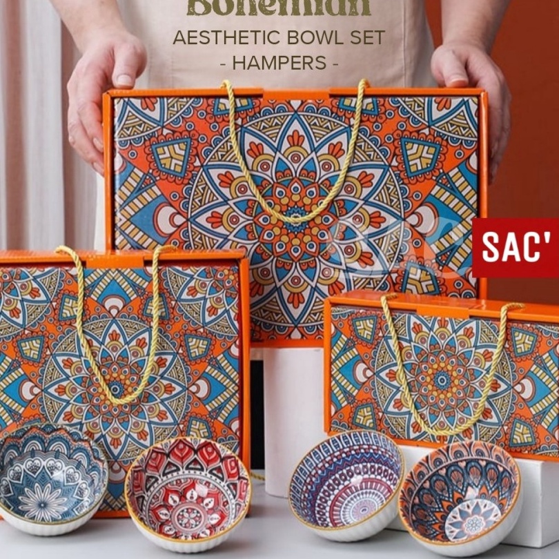 ➘✣✰ BOHEMIAN Hampers Japanese Bowl Set Mangkok Keramik Mangkuk Jepang Ready