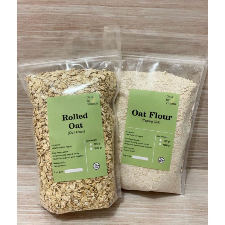 

➟➬✢ Rolled Oats - Oat Flour (Tepung Oat) dijamin Halal - Organik Readystock