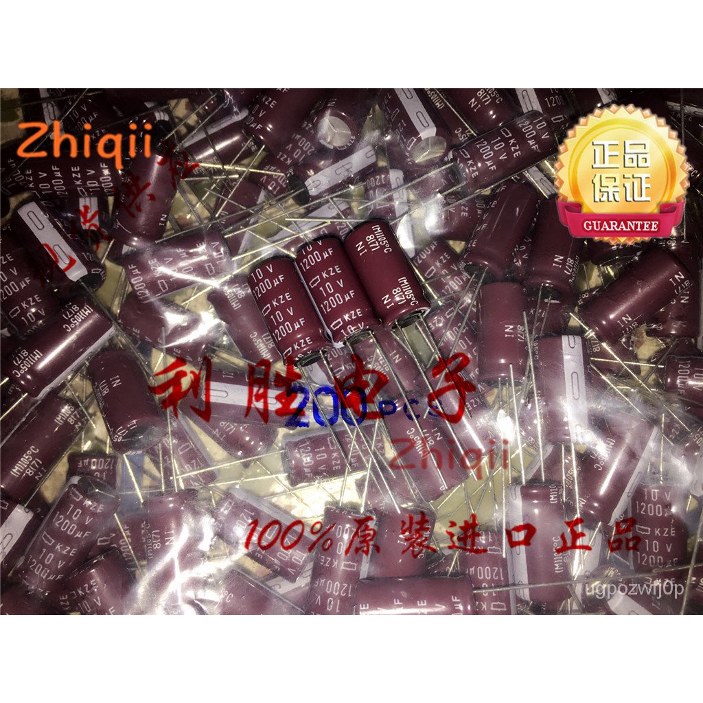✅&10pcs/30pcs Original new 1200UF 10V NIPPON CHEMI-CON Capacitor 10V1200UF 10*20 KZE High Frequency 