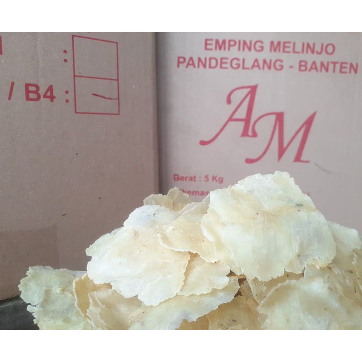 

Ready emping mentah melinjo menes Pandeglang banten 500gram 1/2kg rasa gurih & renyah / harga murah grosir