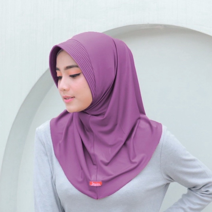 RVSC4662 >V44859)  30+ warna (SP JUMBO) Bergo Sport Menutup Dada Lebih Besar / Jilbab Sport Jumbo Me