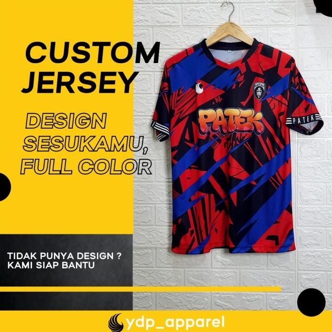 Jersey Custom Printing Sublim Desain Satuan Lengan Panjang