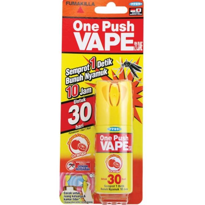 Sale One Push Vape Semprot Nyamuk 30 Hari Orange