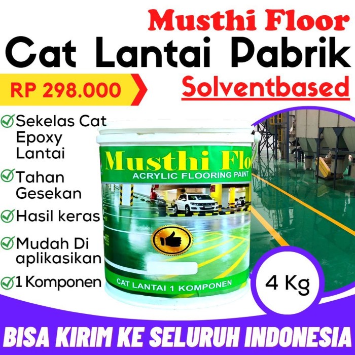 Terlaris Cat Lantai Pabrik Cat Lantai Gudang Solventbase Sekelas Epoxy 5Kg
