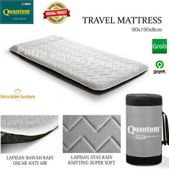 KASUR GULUNG LIPAT LANTAI FOAM BUSA TRAVEL QUANTUM 90X190 CM