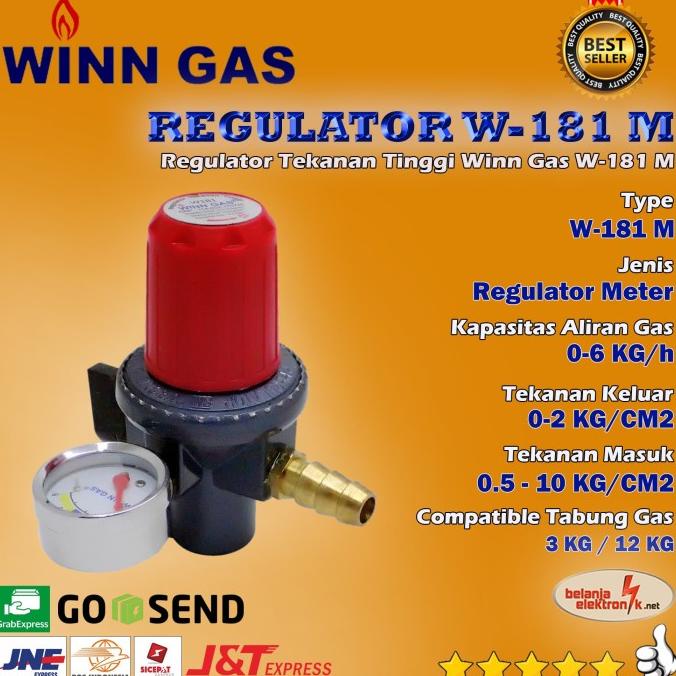 Terbaru Regulator Tekanan Tinggi Winn Gas W-181 Meter Terbaik