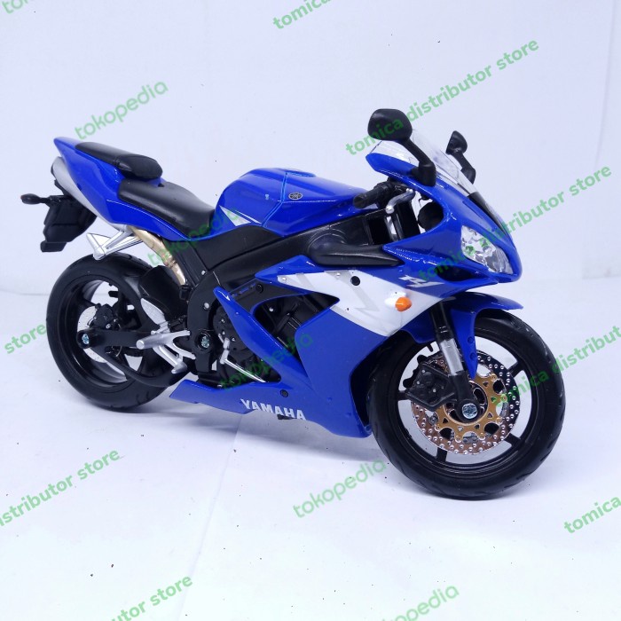 PROMO DIECAST MINIATUR MOTOR YAMAHA R1 MOTORAN SPORT YAMAHA 1:12 TERLARIS