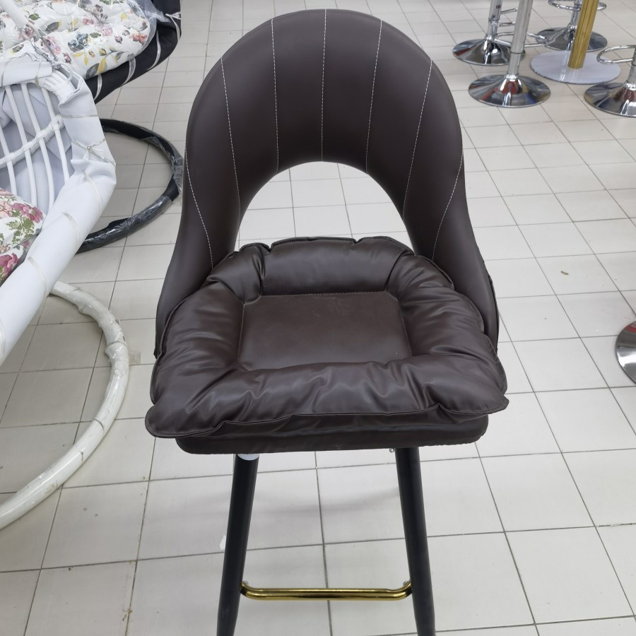 Kursi Bar Tinggi Empuk Coklat Kursi Restoran Ruang Tamu Furniture Rumah Tangga  Minimalis Modern 699