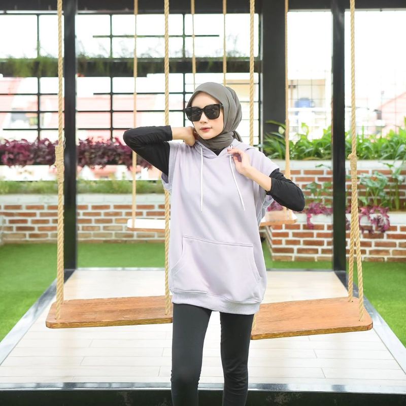 Rompi hoodie / rompi wanita / rompi hoodie wanita kekinian