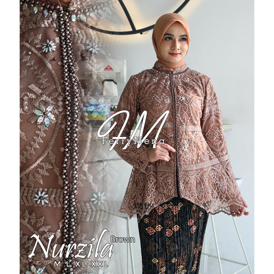 kebaya blous nurzila payet / Kebaya Brokat Jumbo / Atasan Kebaya Floy / Kebaya Wisuda