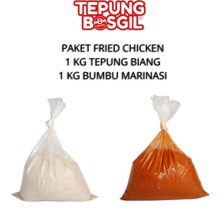 

Murah Banget Paket 1kg Tepung Premium Fried Chicken (1kg tepung biang dan 1kg bumbu marinasi) Buruan Beli