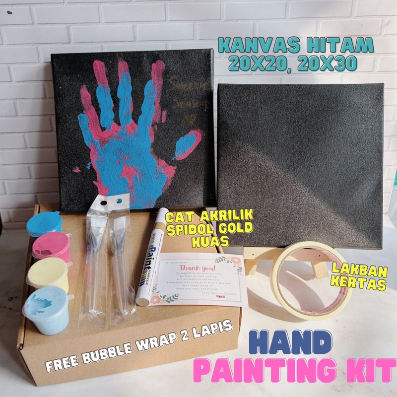 

KEF DIY HAND PAINTING KIT CANVAS HITAM BY SWEETIE SEASONS KANVAS CAP TANGAN COUPLE CANVAS LUKIS K1P