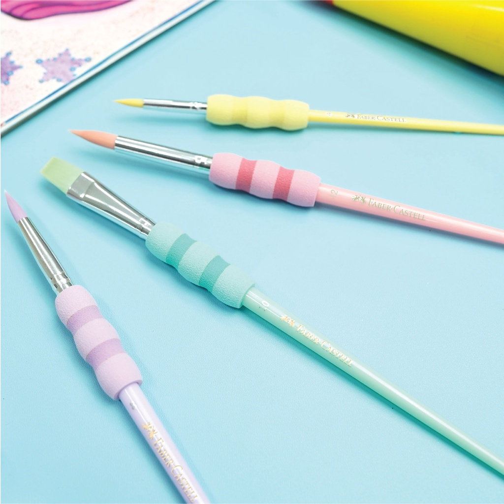 

W9U FABER-CASTELL GRIP BRUSH KUAS SET 4 COLOURS C5Z
