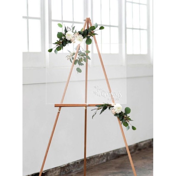 

W2O STANDING KAYU JATI BLANDA 120X60/ EASEL LUKIS TRIPOD/ PENYANGGA AKRILIK WOODEN J12