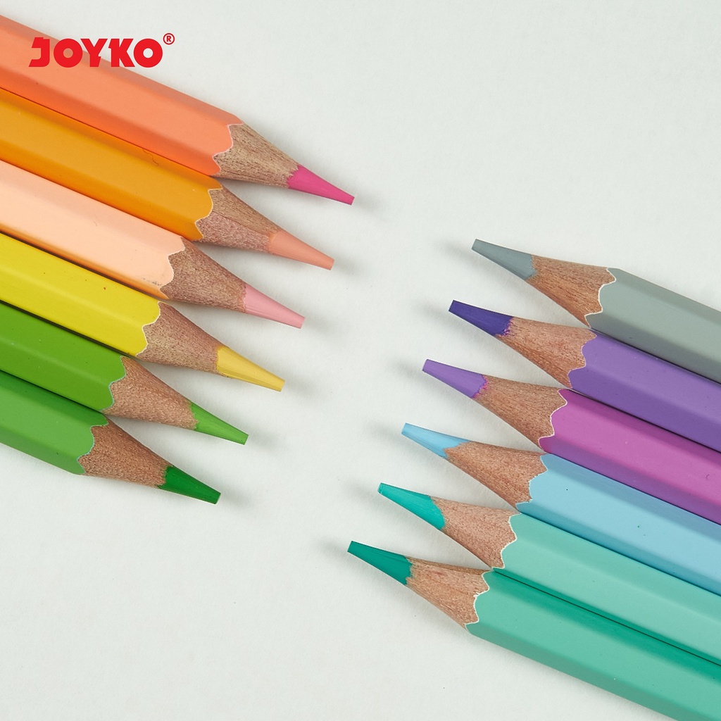 

PT5 PASTEL COLOR PENCILS PENSIL WARNA JOYKO CP-125P 12 WARNA PASTEL AJW